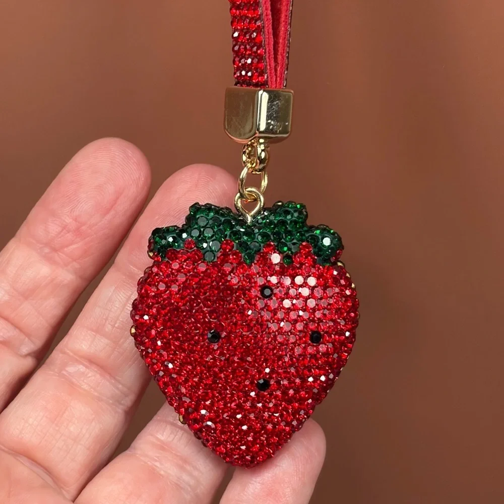 Bling Strawberry Keychain/Bag Charm